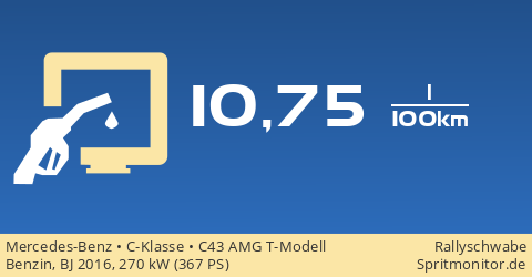 Benzinverbrauch Mercedes Benz C Klasse C43 Amg T Modell Spritmonitor De